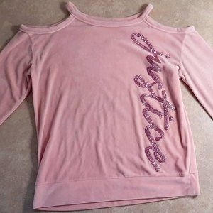 Justice Open Shoulder Long Sleeve Top for Girls